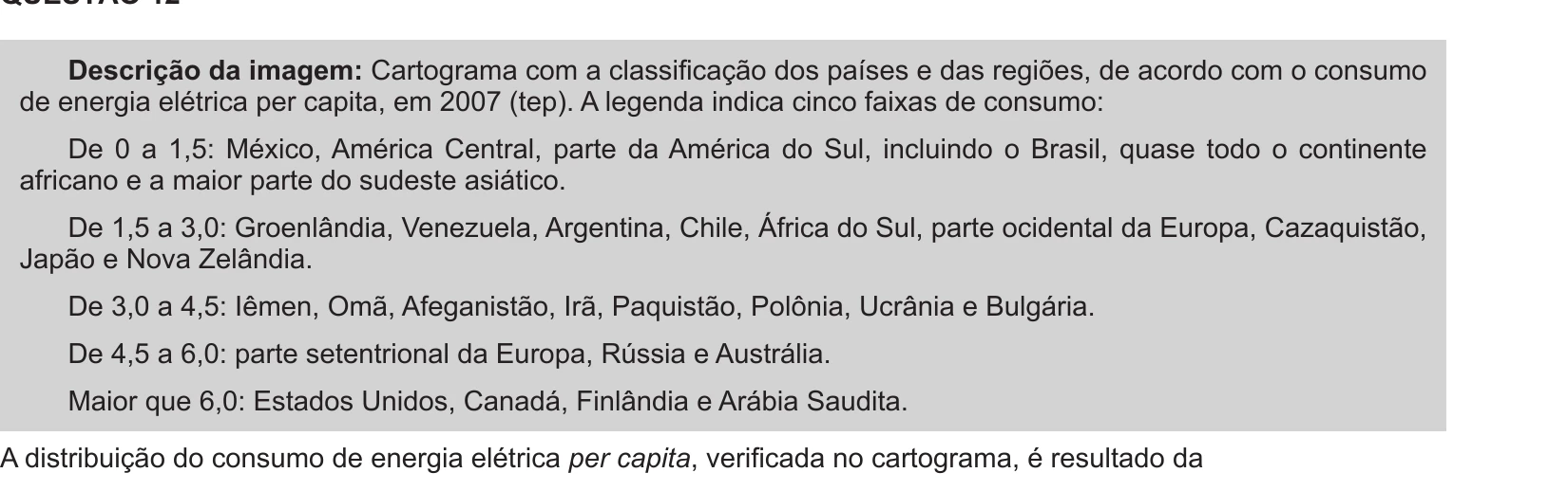 Enunciado original completo da questão 12 do ENEM 2015 - 1º Dia - Caderno 11 - Branco – Reaplicação/PPL - Ledor, página 5.