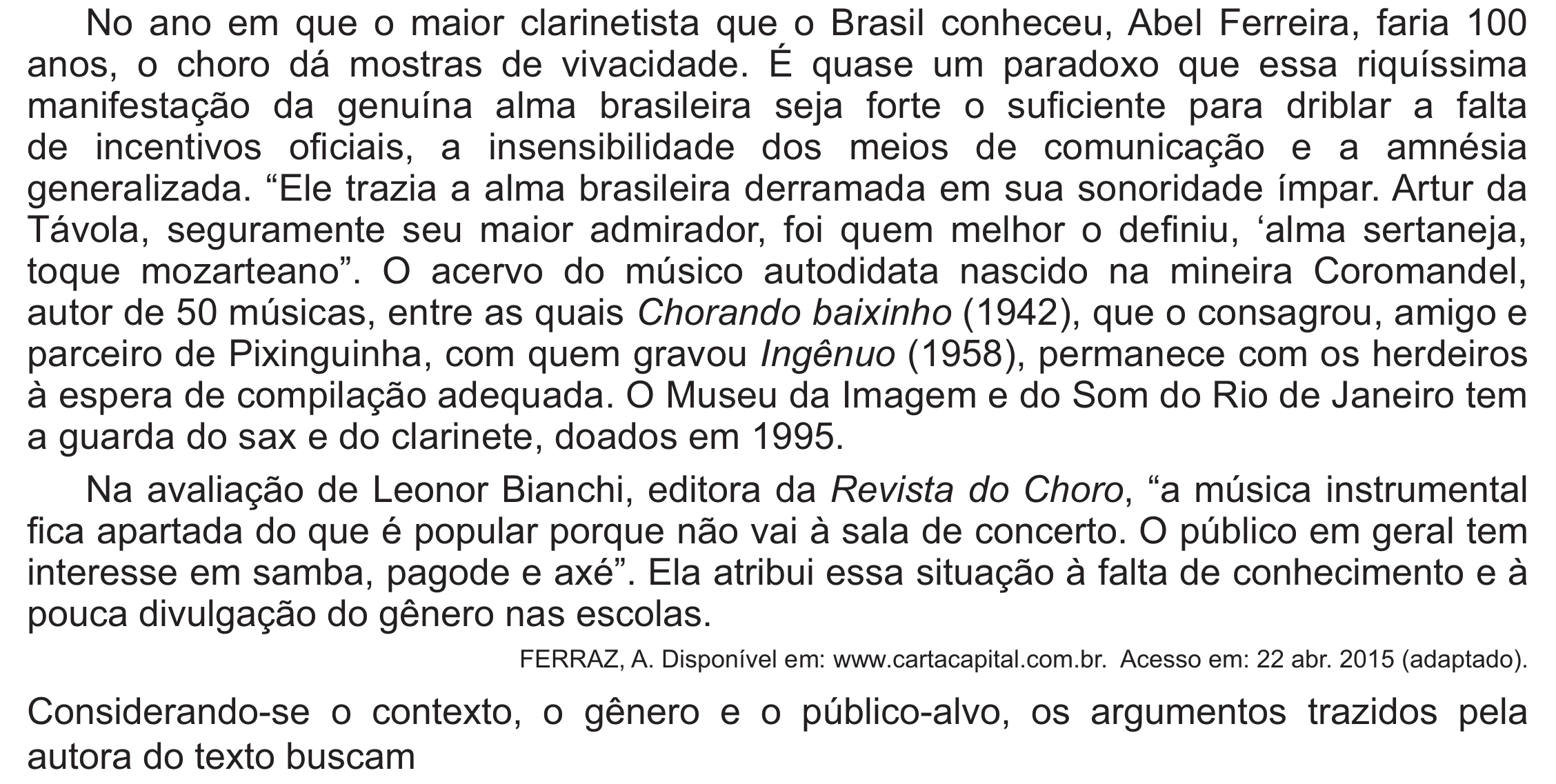 Enunciado original completo da questão 8 do ENEM 2021 - 1º Dia – Caderno 2 – Amarelo (Ampliada) – Aplicação Regular, página 11.