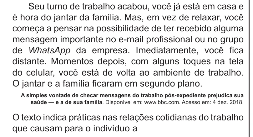 Enunciado original completo da questão 83 do ENEM 2021 - 1º Dia – Caderno 3 – Branco – Aplicação Regular, página 30.