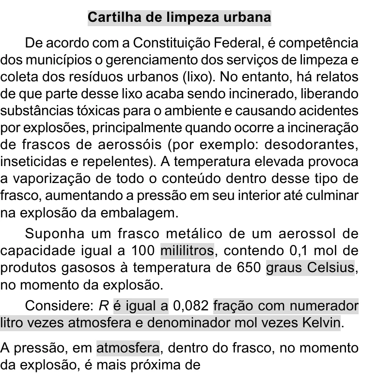 Enunciado original completo da questão 107 do ENEM 2023 - 2º Dia – Caderno 11 – Laranja (braile e ledor) – Aplicação Regular, página 8.