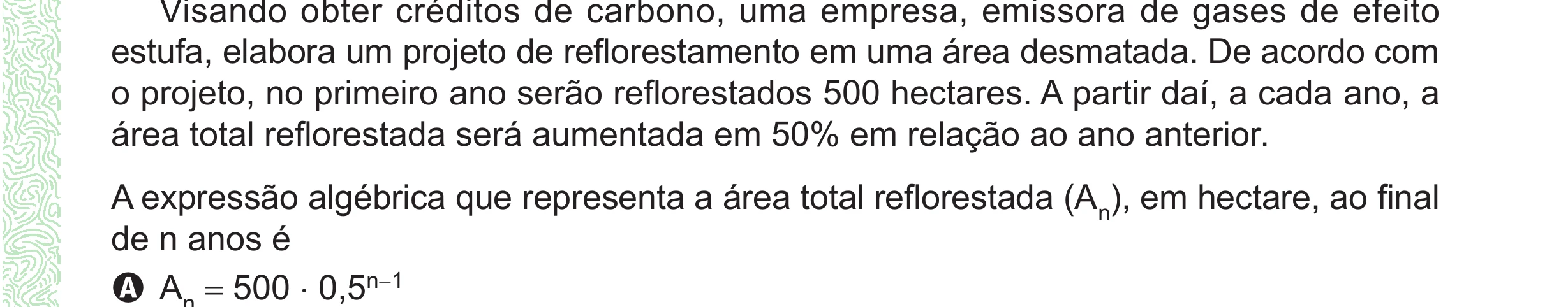 Enunciado original completo da questão 162 do ENEM 2024 - 2º Dia – Caderno 8 – Verde (Ampliada) – Reaplicação/PPL, página 51.
