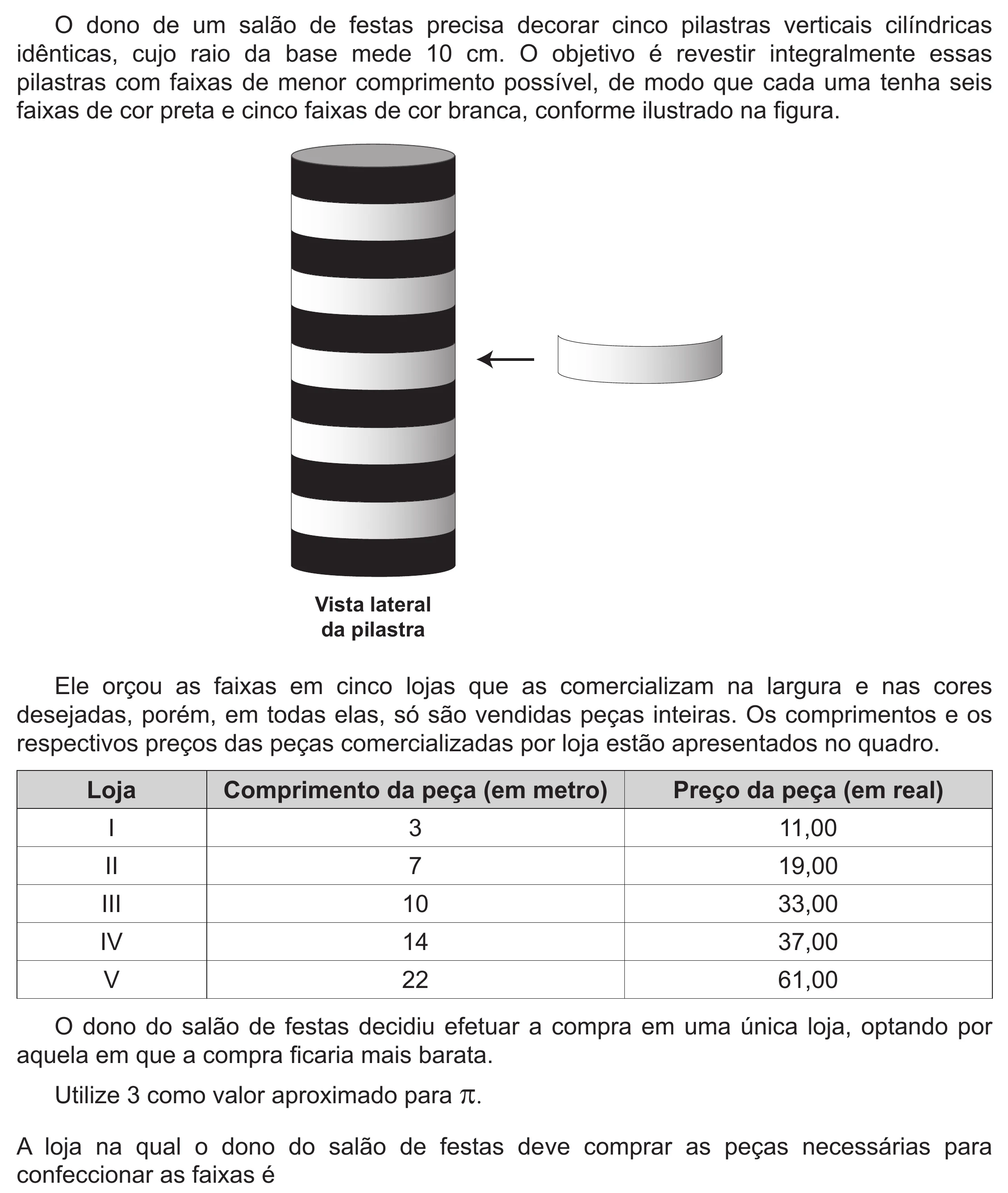 Enunciado original completo da questão 162 do ENEM 2019 - 2º Dia – Caderno 5 – Amarelo (Ampliada) – Reaplicação/PPL, página 47.