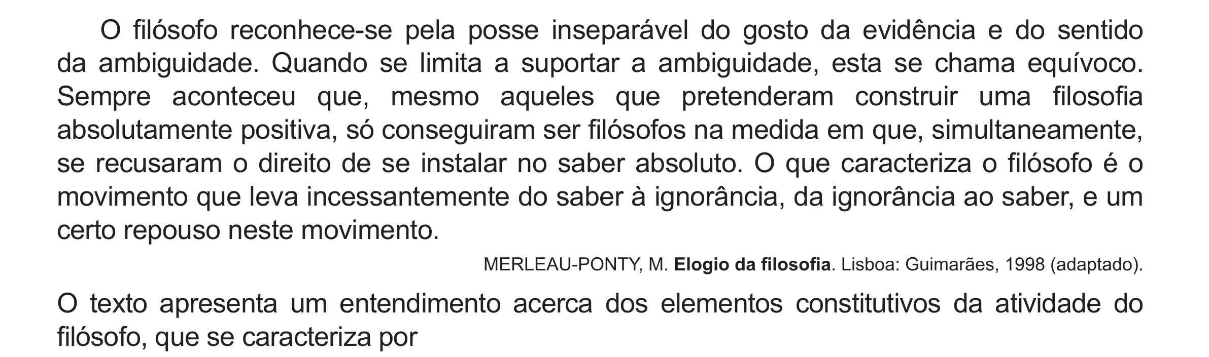Enunciado original completo da questão 49 do ENEM 2018 - 1º Dia - Caderno 1 - Azul (Ampliada) – Aplicação regular, página 43.