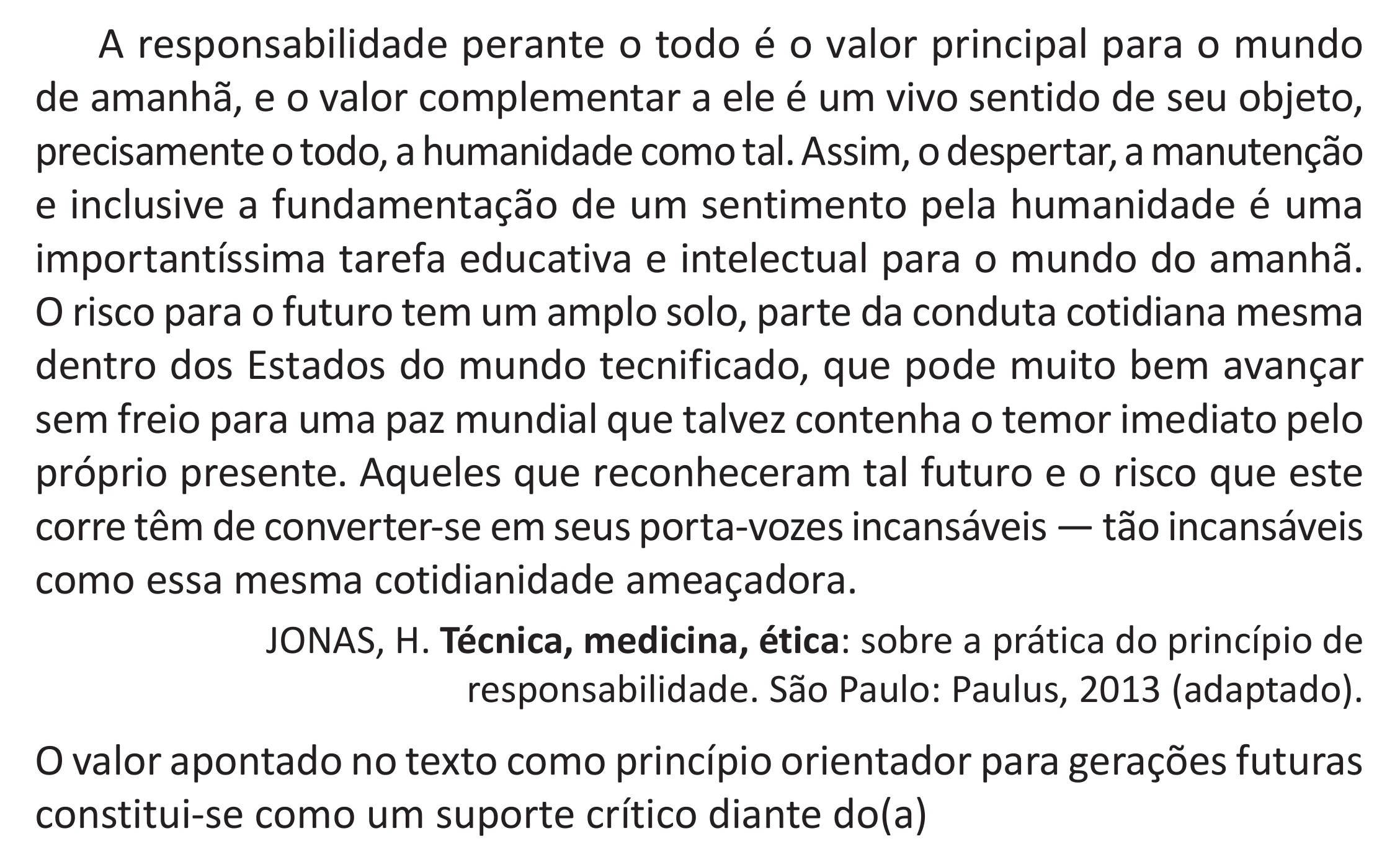 Enunciado original completo da questão 78 do ENEM 2025 - 1º Dia – Caderno 9 – Laranja (Braile e ledor) – Aplicação Regular - (Superampliada) - Belém, Ananindeua e Marituba, página 84.
