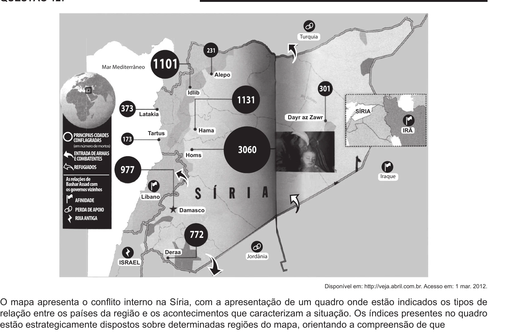 Enunciado original completo da questão 127 do ENEM 2014 - 2º Dia – Caderno 6 – Cinza – Terceira aplicação, página 17.