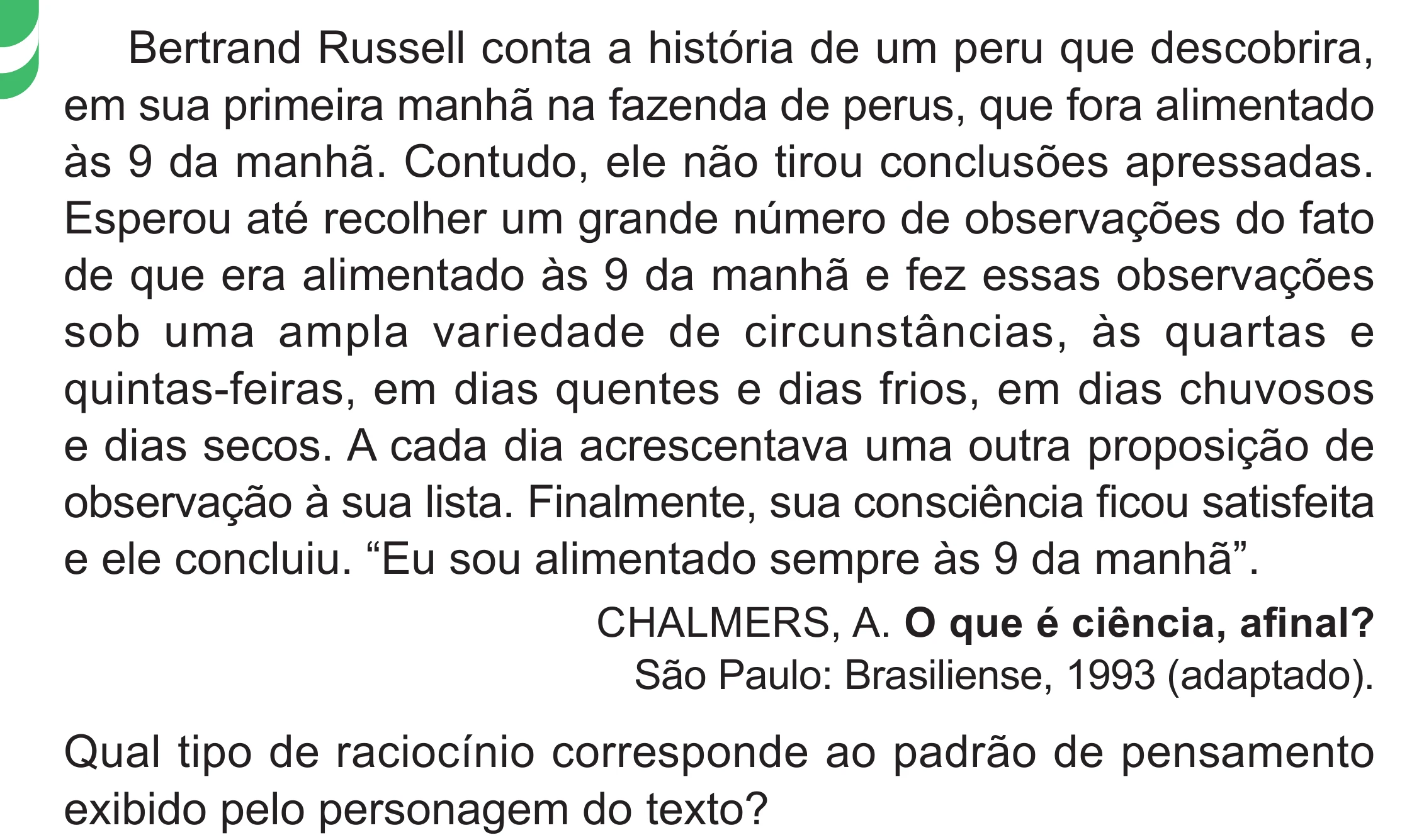 Enunciado original completo da questão 52 do ENEM 2024 - 1º Dia – Caderno 4 – Verde – Aplicação Regular - (Superampliada), página 66.