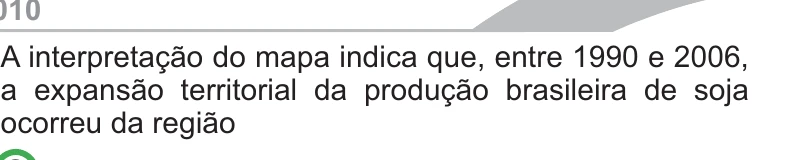 Enunciado original completo da questão 8 do ENEM 2010 - 1º Dia – Caderno 3 – Branco – Reaplicação/PPL, página 4.