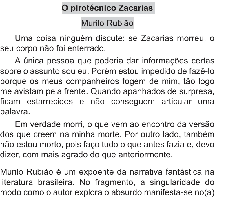 Enunciado original completo da questão 26 do ENEM 2021 - 1º Dia – Caderno 9 – Laranja (braile e ledor) – Reaplicação/PPL/Segunda Oportunidade, página 13.