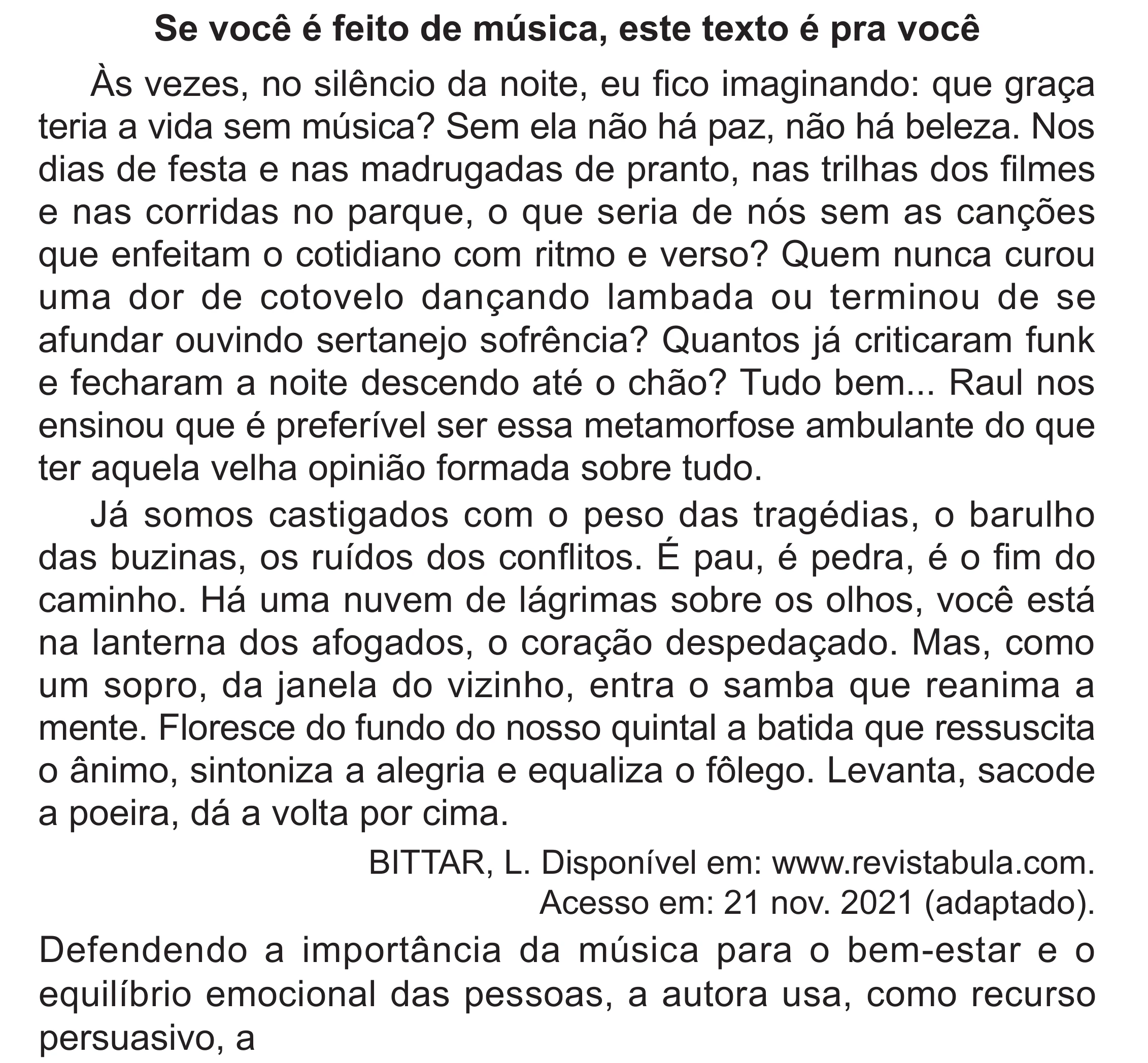 Enunciado original completo da questão 6 do ENEM 2024 - 1º Dia – Caderno 4 – Verde – Aplicação Regular - (Superampliada), página 13.