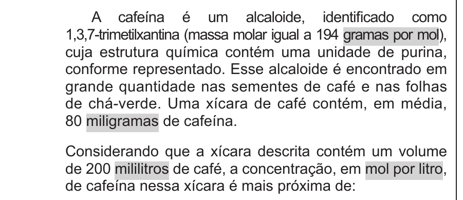 Enunciado original completo da questão 53 do ENEM 2015 - 1º Dia - Caderno 11 - Branco – Reaplicação/PPL - Ledor, página 18.