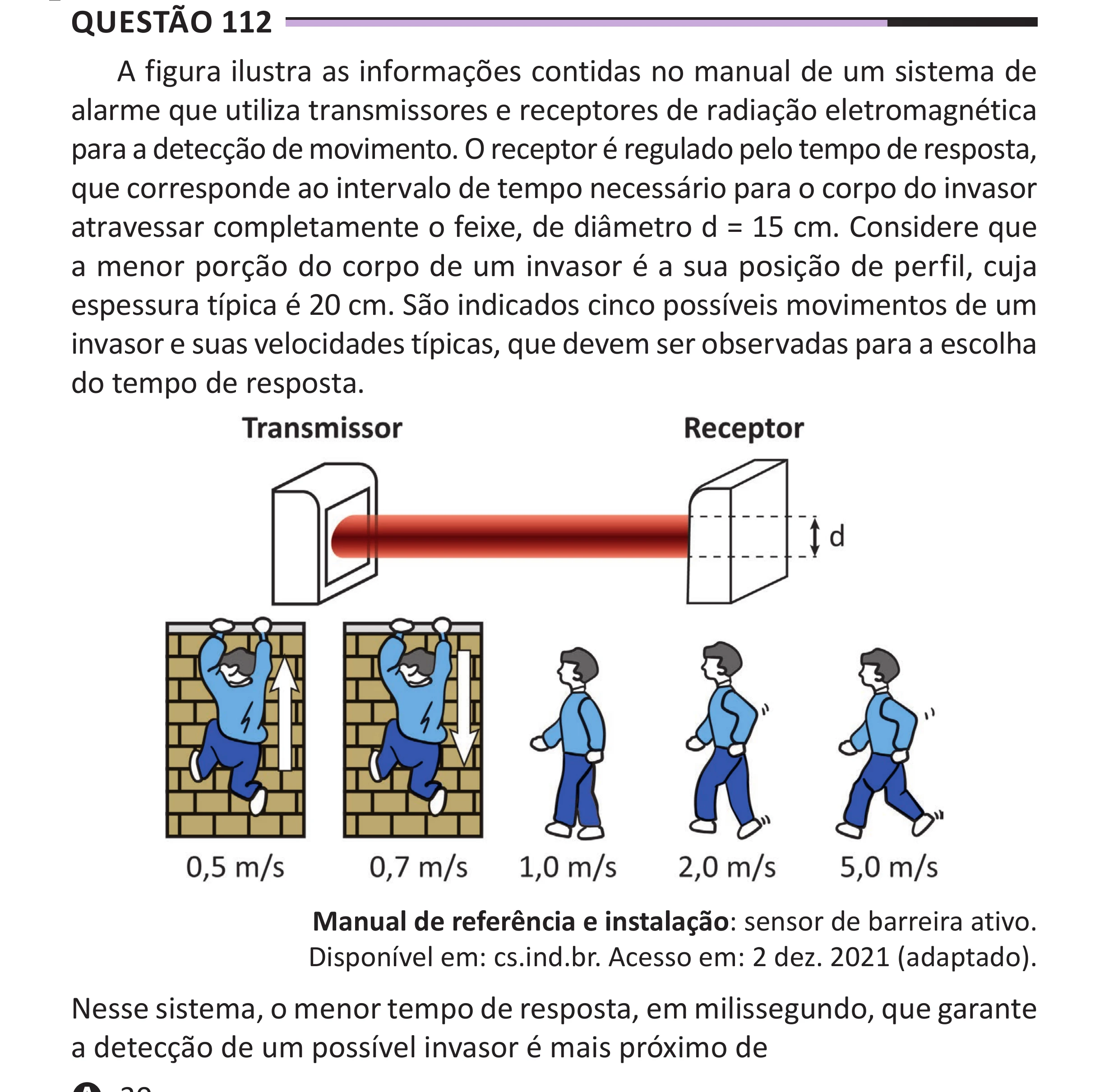 Enunciado original completo da questão 112 do ENEM 2025 - 2º Dia – Caderno 12 – Roxo (Libras) – Aplicação Regular - (Superampliada), página 24.
