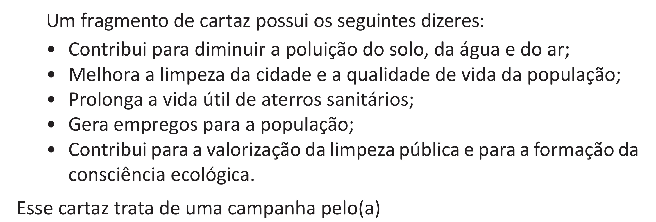 Enunciado original completo da questão 91 do ENEM 2025 - 2º Dia – Caderno 11 – Laranja (Braile e ledor) – Reaplicação - (Superampliada), página 3.