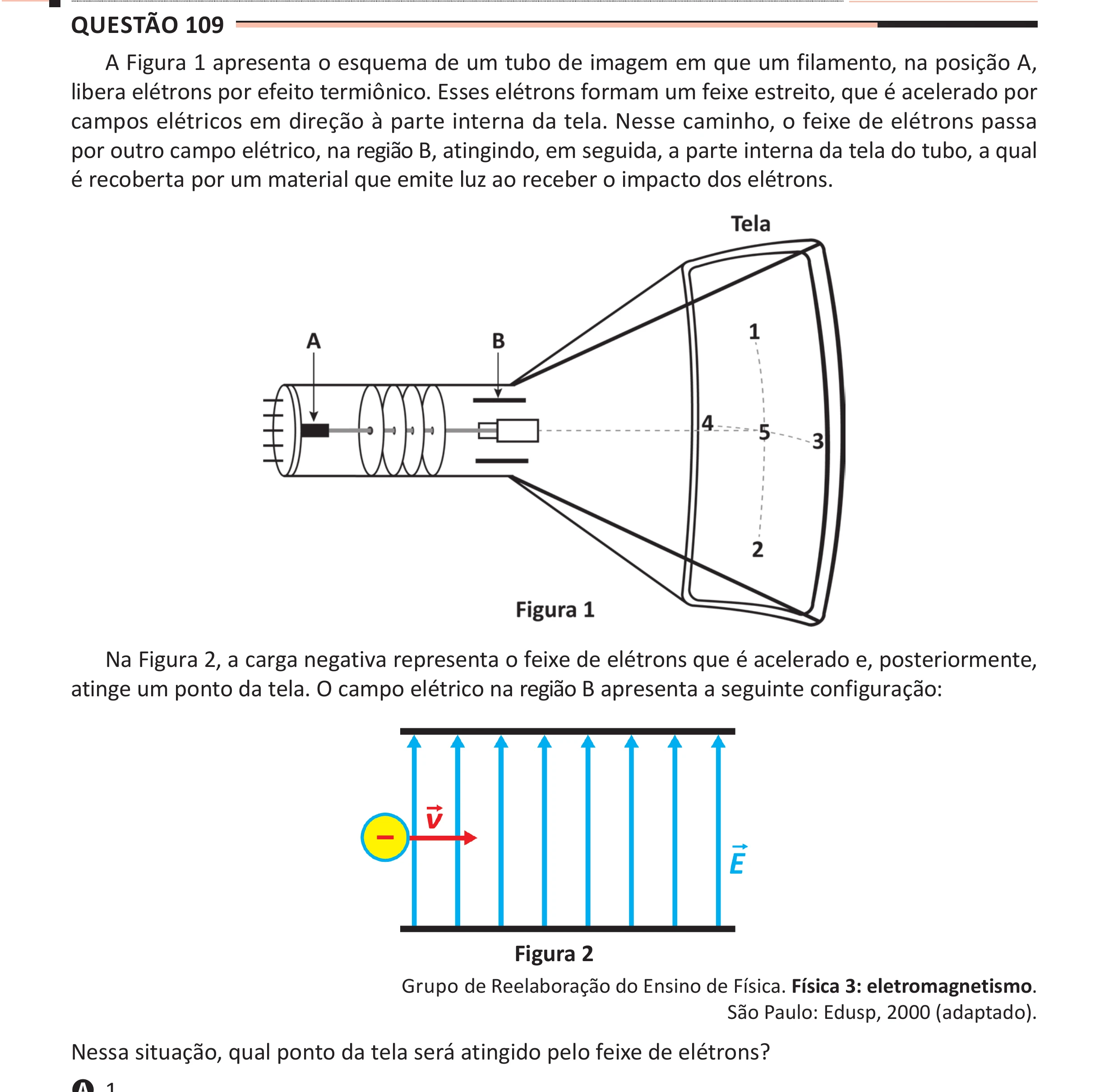 Enunciado original completo da questão 109 do ENEM 2025 - 2º Dia – Caderno 11 – Laranja (Braile e ledor) – Aplicação Regular - (Ampliada), página 12.