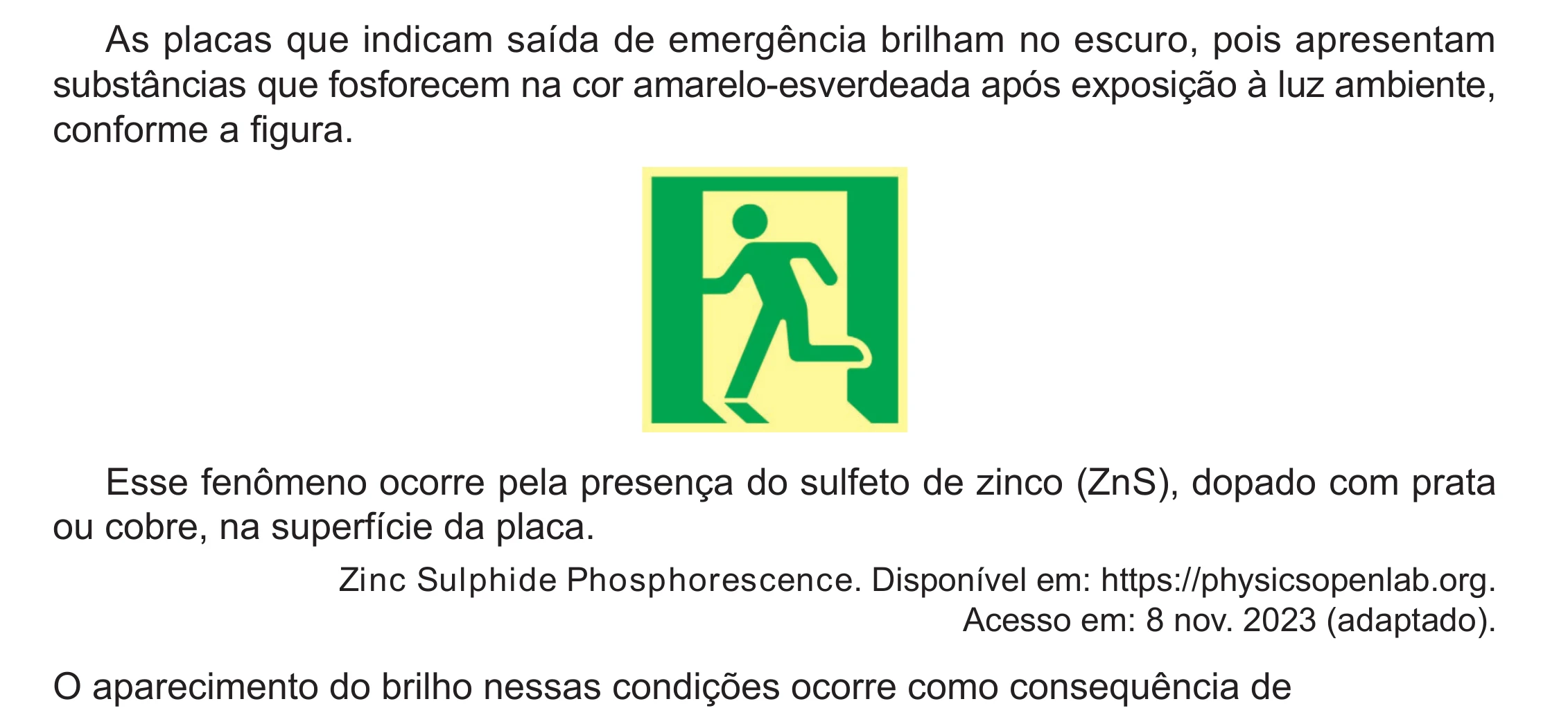 Enunciado original completo da questão 126 do ENEM 2024 - 2º Dia – Caderno 12 – Roxo (Libras) – Aplicação Regular - (Ampliada), página 23.
