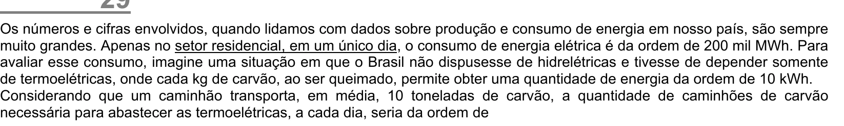 Enunciado original completo da questão 29 do ENEM 2002 - Caderno Amarelo, página 13.
