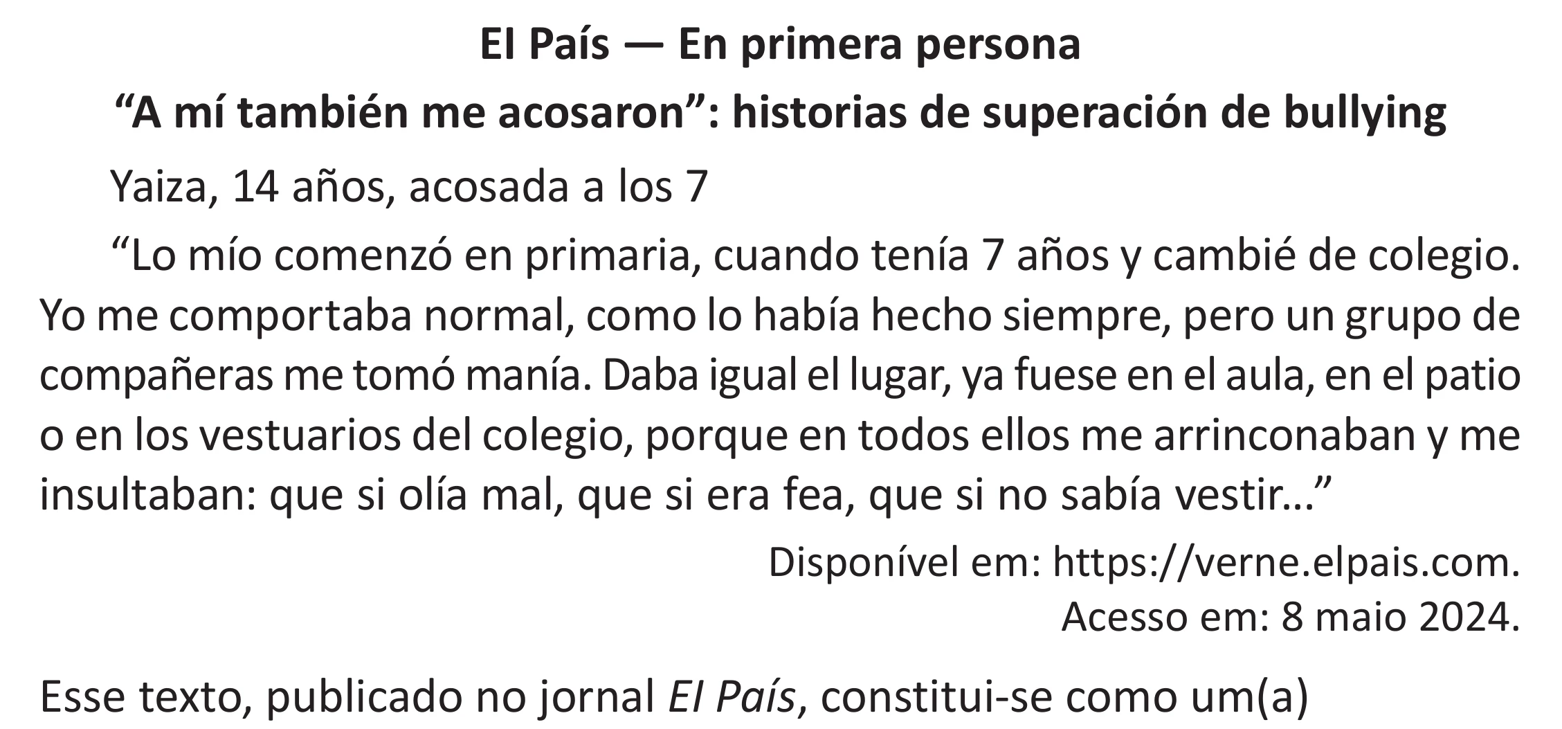 Enunciado original completo da questão 2 (espanhol) do ENEM 2025 - 1º Dia – Caderno 9 – Laranja (Braile e ledor) – Reaplicação - (Superampliada), página 9.