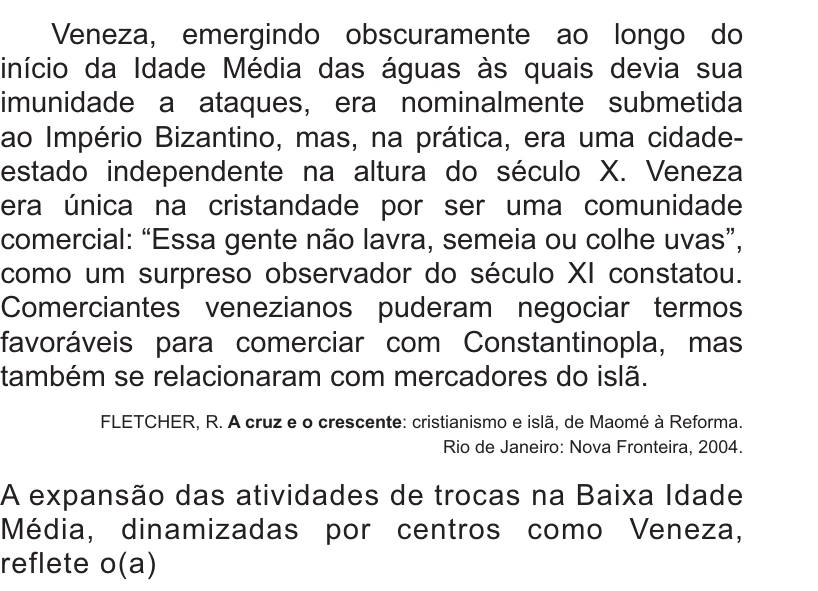 Enunciado original completo da questão 23 do ENEM 2014 - 1º Dia – Caderno 3 – Branco – Reaplicação/PPL, página 8.