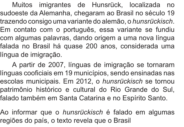 Enunciado original completo da questão 31 do ENEM 2021 - 1º Dia – Caderno 9 – Laranja (braile e ledor) – Reaplicação/PPL/Segunda Oportunidade, página 15.