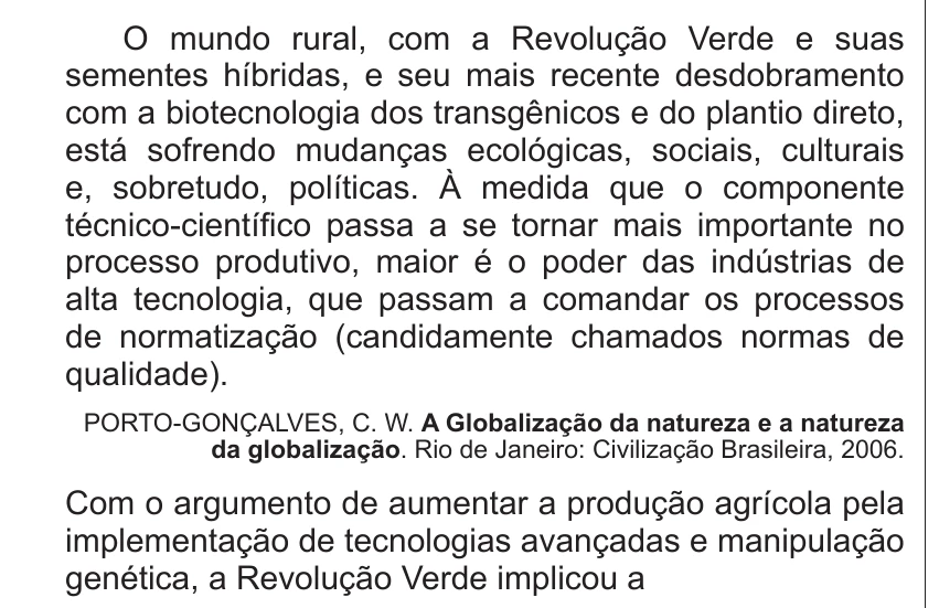Enunciado original completo da questão 36 do ENEM 2014 - 1º Dia – Caderno 3 – Branco – Terceira aplicação, página 13.