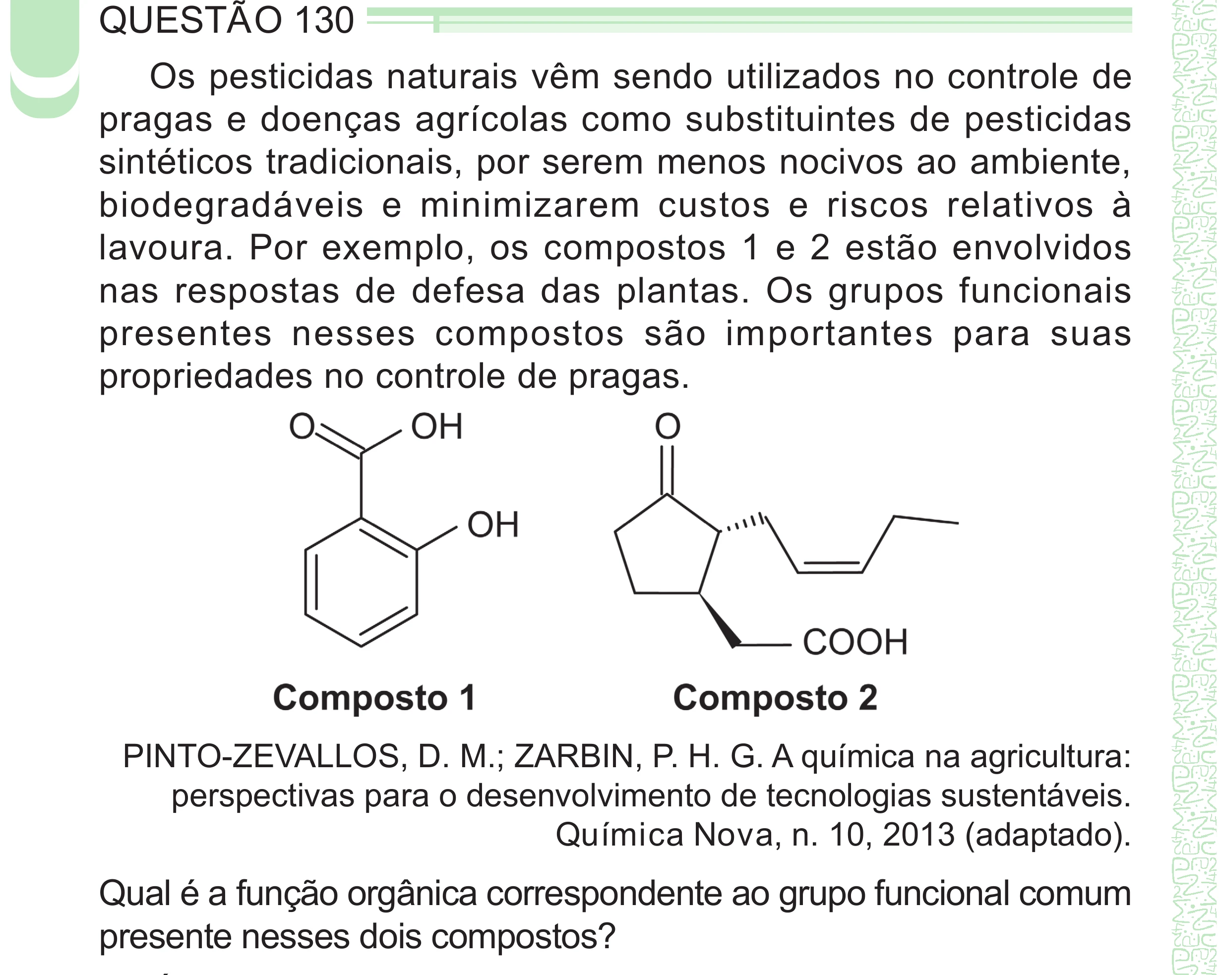 Enunciado original completo da questão 130 do ENEM 2024 - 2º Dia – Caderno 8 – Verde – Aplicação Regular - (Superampliada), página 46.
