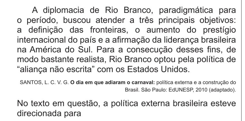 Enunciado original completo da questão 8 do ENEM 2014 - 1º Dia – Caderno 3 – Branco – Terceira aplicação, página 4.