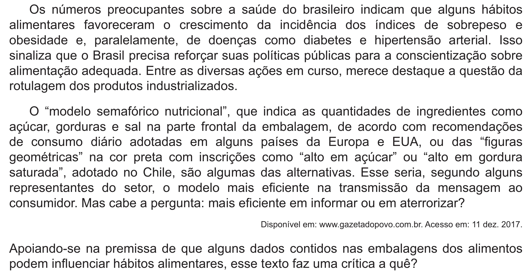 Enunciado original completo da questão 13 do ENEM 2021 - 1º Dia – Caderno 2 – Amarelo (Ampliada) – Reaplicação/PPL/Segunda Oportunidade, página 17.