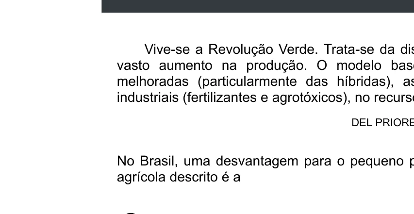 Enunciado original completo da questão 69 do ENEM 2020 - 1º Dia - Caderno 4 – Rosa – Espanhol – Aplicação digital, página 77.