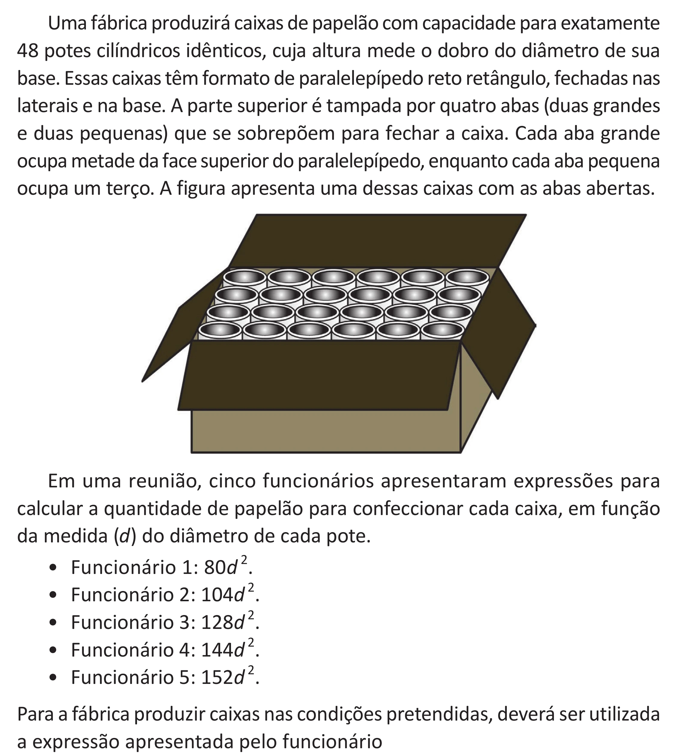 Enunciado original completo da questão 163 do ENEM 2025 - 2º Dia – Caderno 11 – Laranja (Braile e ledor) – Reaplicação - (Superampliada), página 78.
