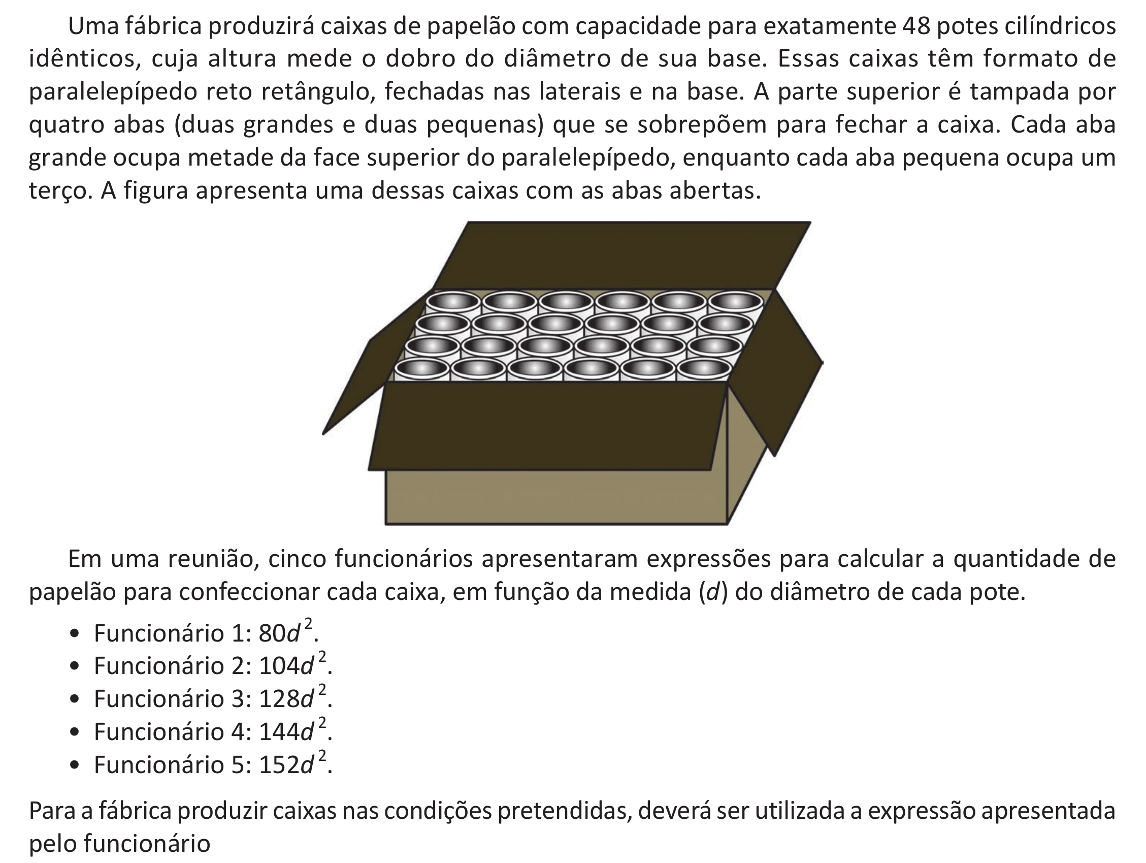 Enunciado original completo da questão 163 do ENEM 2025 - 2º Dia – Caderno 11 – Laranja (Braile e ledor) – Reaplicação - (Ampliada), página 51.