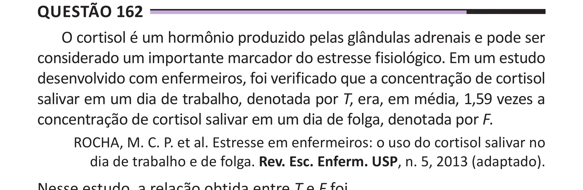 Enunciado original completo da questão 162 do ENEM 2025 - 2º Dia – Caderno 12 – Roxo (Libras) – Aplicação Regular - (Superampliada), página 76.