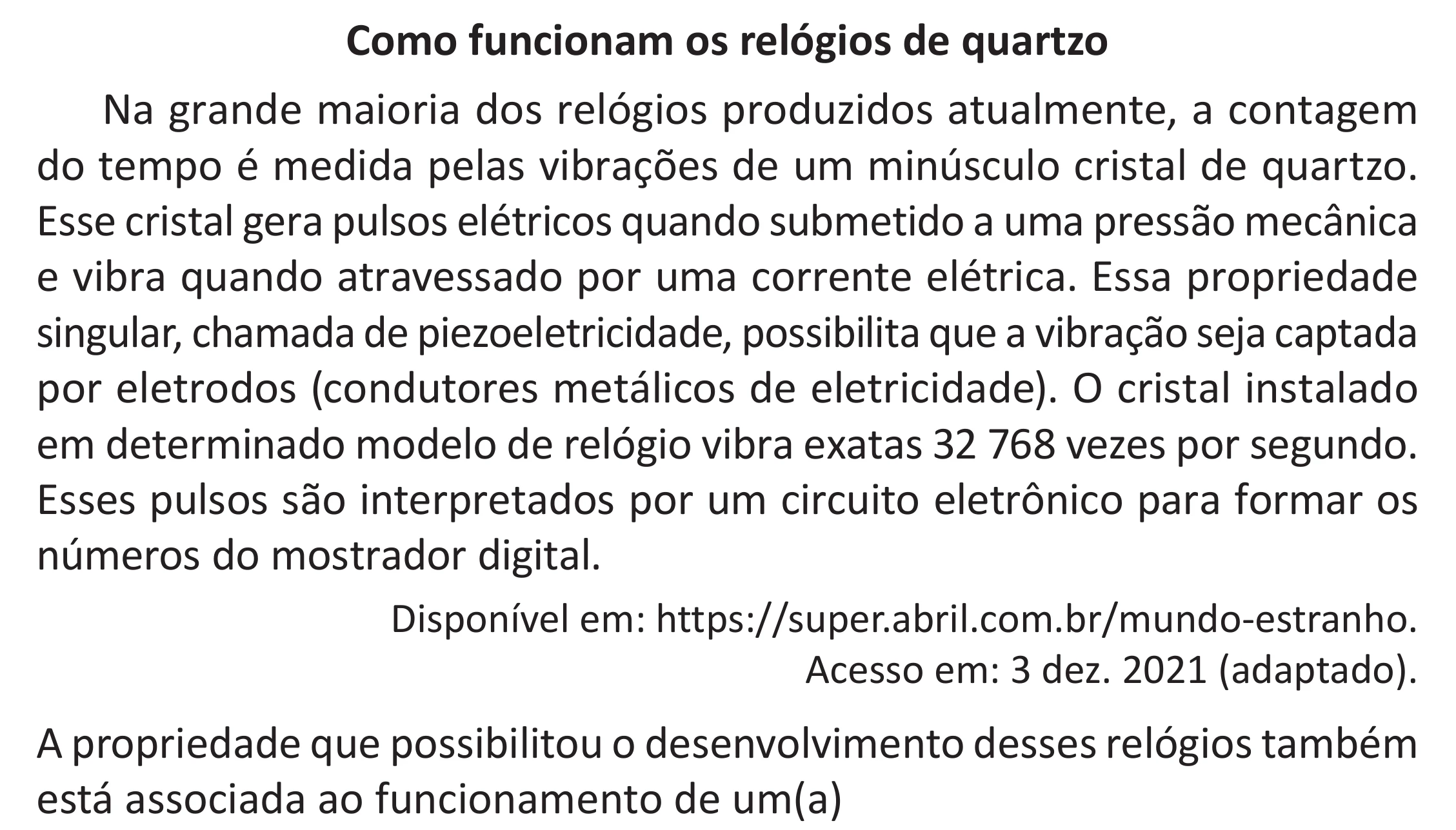 Enunciado original completo da questão 119 do ENEM 2025 - 2º Dia – Caderno 11 – Laranja (Braile e ledor) – Reaplicação - (Superampliada), página 31.