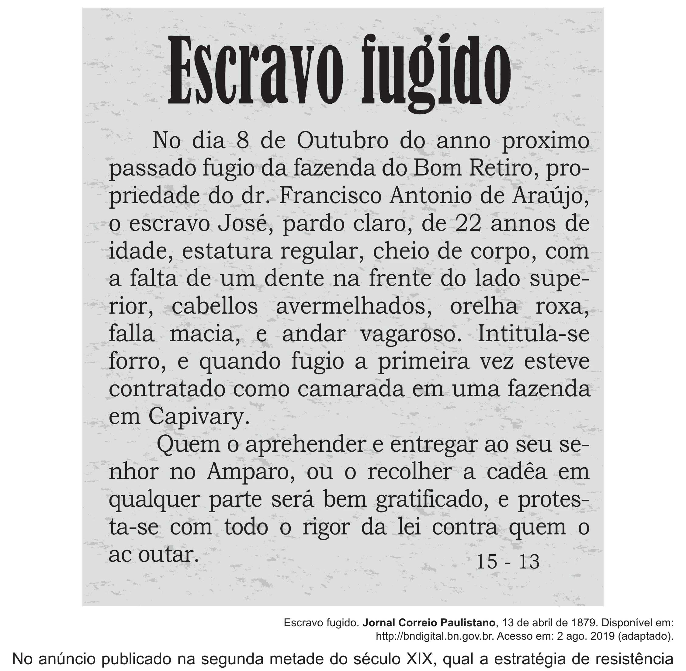 Enunciado original completo da questão 49 do ENEM 2021 - 1º Dia – Caderno 10 – Verde (Libras – Ampliada) – Aplicação Regular, página 44.
