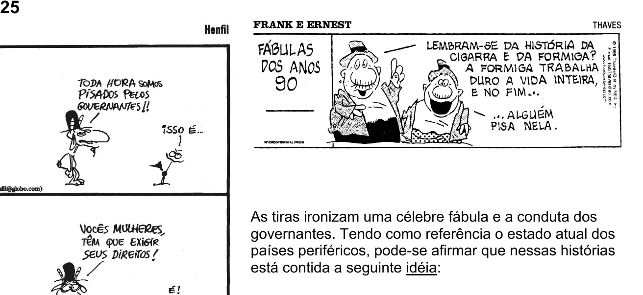 Enunciado original completo da questão 25 do ENEM 2005 - Caderno Amarelo, página 11.
