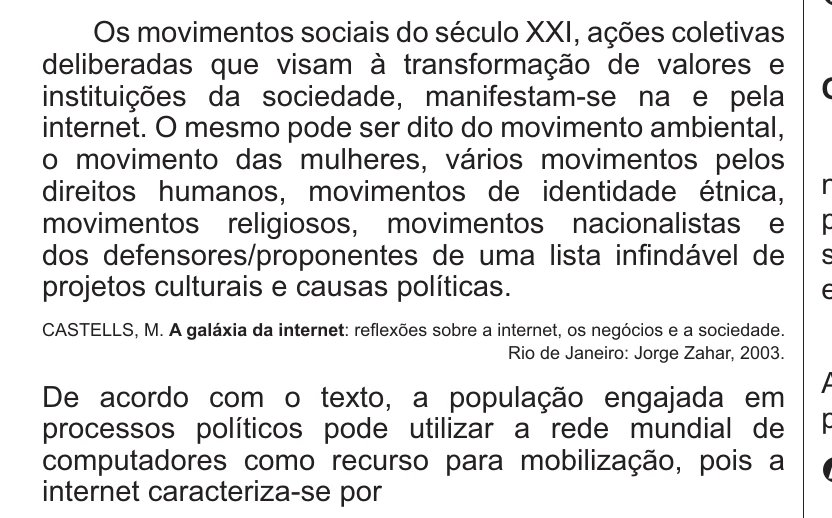 Enunciado original completo da questão 28 do ENEM 2014 - 1º Dia – Caderno 3 – Branco – Reaplicação/PPL, página 10.