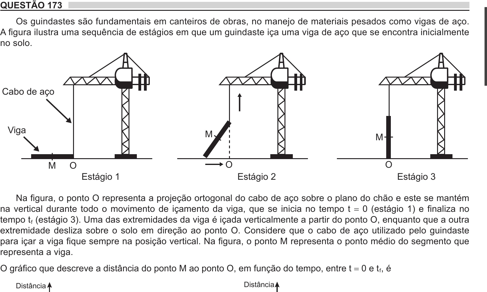 Enunciado original completo da questão 173 do ENEM 2018 - 2º Dia - Caderno 7 - Azul – Aplicação regular, página 29.