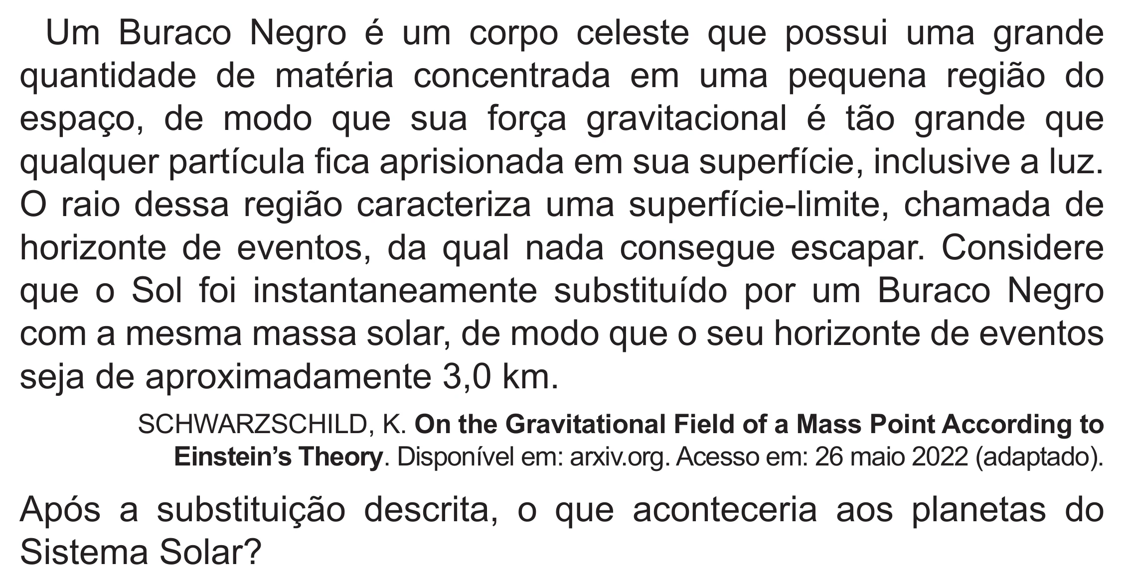 Enunciado original completo da questão 102 do ENEM 2022 - 2º Dia – Caderno 6 – Cinza (Superampliada) – Aplicação Regular, página 12.