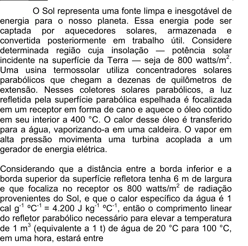 Enunciado original completo da questão 36 do ENEM 2009 - 1º Dia - Caderno 3 – Branco - Ledor, página 13.