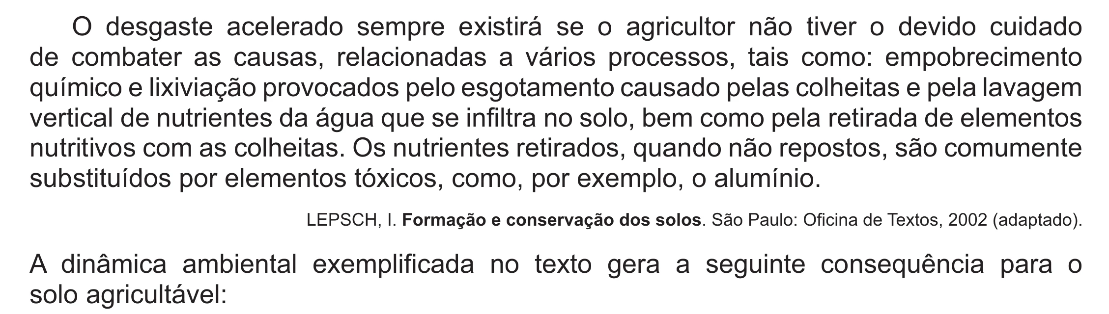 Enunciado original completo da questão 55 do ENEM 2017 - 1º Dia - Caderno 1 - Azul (Ampliada) – Aplicação regular, página 46.