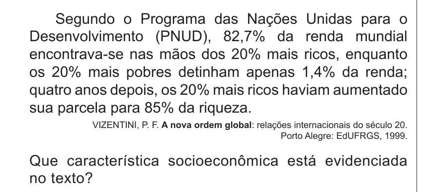 Enunciado original completo da questão 42 do ENEM 2014 - 1º Dia – Caderno 3 – Branco – Terceira aplicação, página 15.