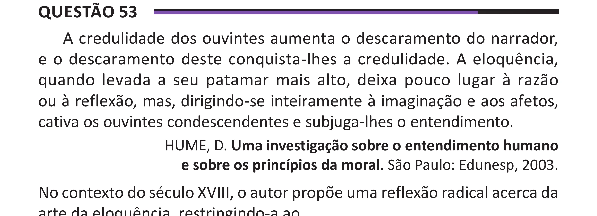 Enunciado original completo da questão 53 do ENEM 2025 - 1º Dia – Caderno 10 – Roxo (Libras) – Aplicação Regular - (Superampliada), página 62.