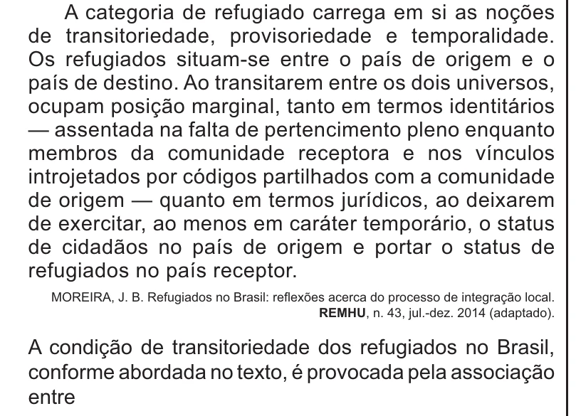 Enunciado original completo da questão 65 do ENEM 2021 - 1º Dia – Caderno 3 – Branco – Aplicação Regular, página 26.