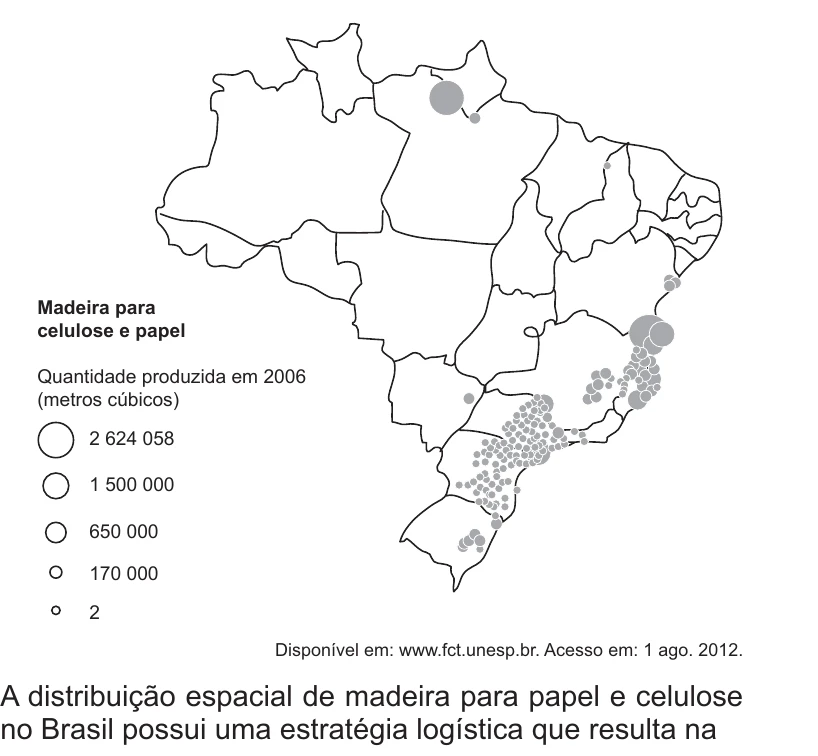 Enunciado original completo da questão 43 do ENEM 2014 - 1º Dia – Caderno 3 – Branco – Reaplicação/PPL, página 14.