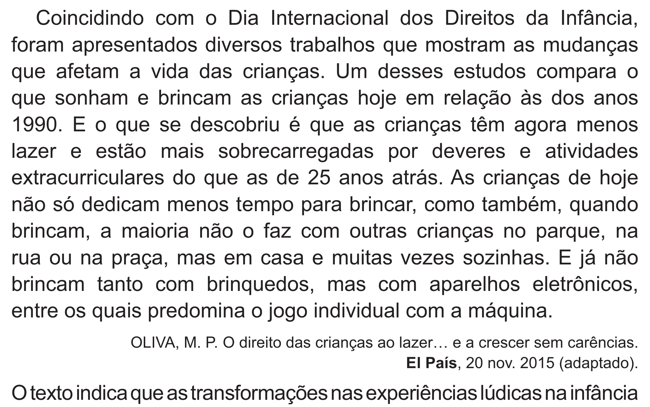 Enunciado original completo da questão 39 do ENEM 2021 - 1º Dia – Caderno 10 – Verde (Libras – Superampliada) – Aplicação Regular, página 44.