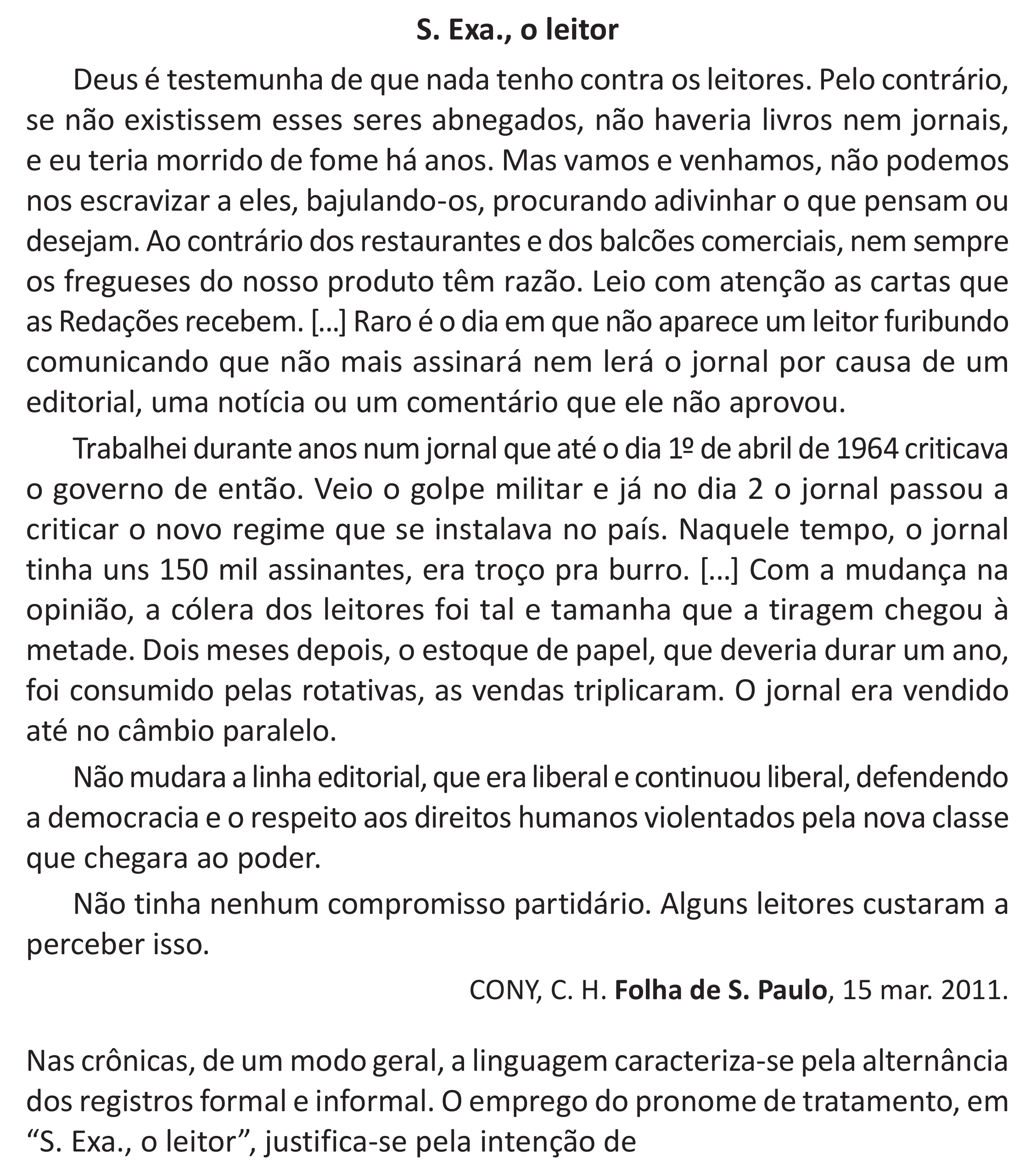 Enunciado original completo da questão 21 do ENEM 2025 - 1º Dia – Caderno 9 – Laranja (Braile e ledor) – Reaplicação - (Superampliada), página 28.
