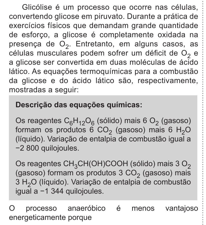 Enunciado original completo da questão 101 do ENEM 2019 - 2º Dia – Caderno 11 – Laranja (Braile e Ledor) – Aplicação Regular, página 6.