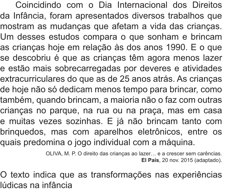 Enunciado original completo da questão 26 do ENEM 2021 - 1º Dia – Caderno 3 – Branco – Aplicação Regular, página 14.