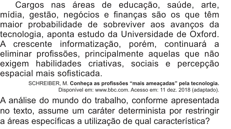 Enunciado original completo da questão 89 do ENEM 2021 - 1º Dia – Caderno 2 – Amarelo – Reaplicação/PPL/Segunda Oportunidade, página 30.