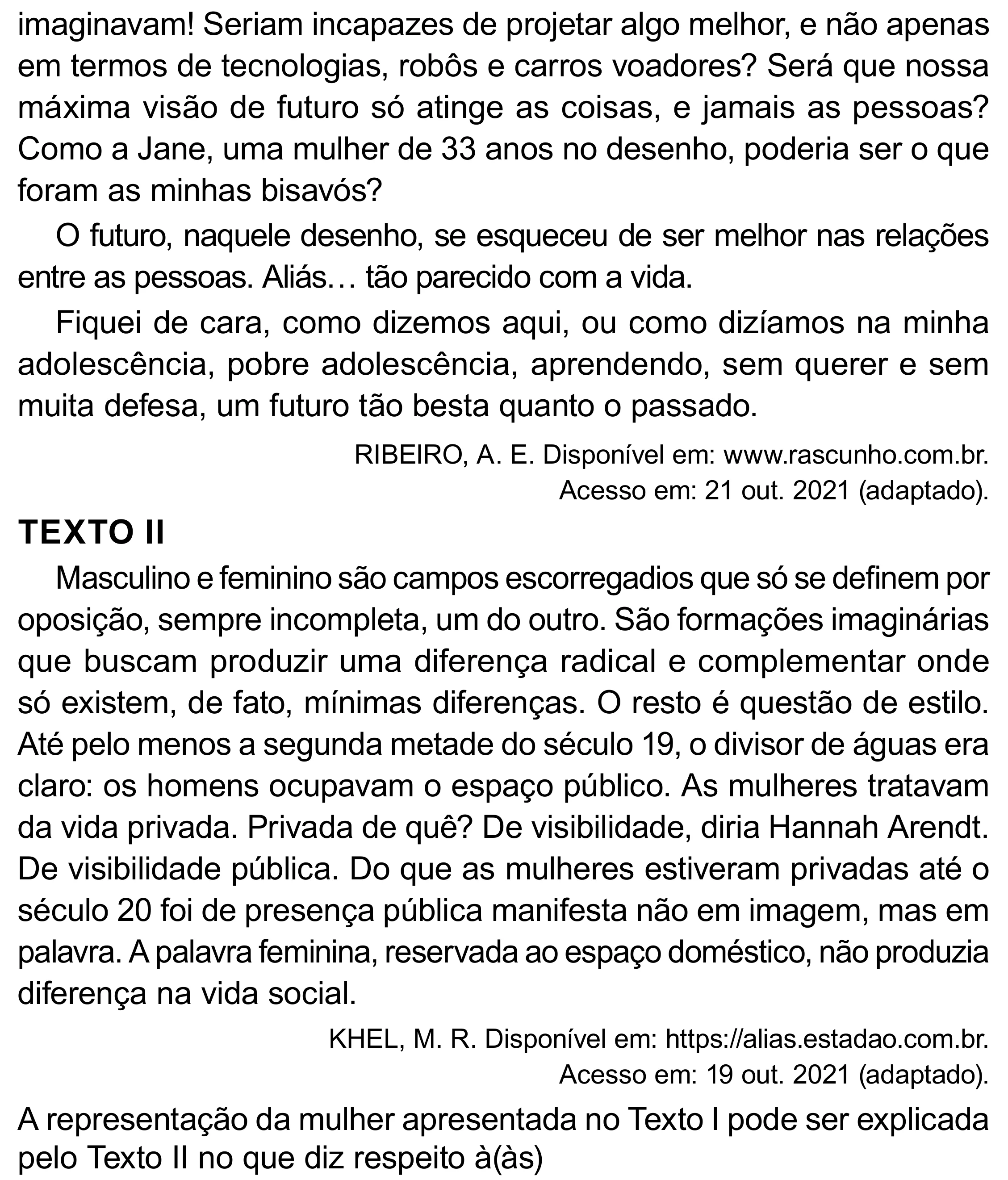 Enunciado original completo da questão 28 do ENEM 2023 - 1º Dia – Caderno 10 – Verde (Libras) – Aplicação Regular - (Superampliada), página 39.