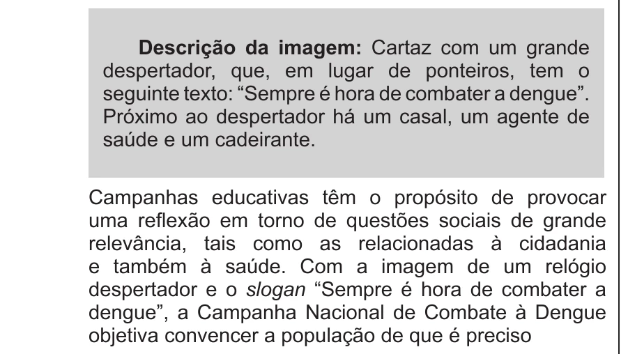 Enunciado original completo da questão 104 do ENEM 2015 - 2º Dia - Caderno 14 - Cinza – Reaplicação/PPL - Ledor, página 8.