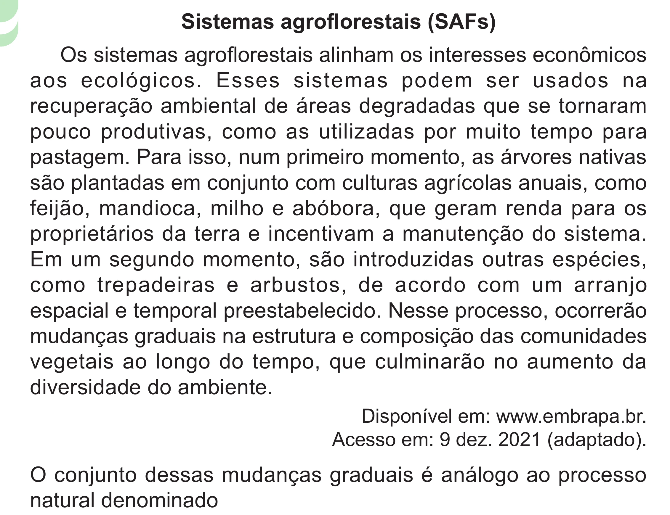 Enunciado original completo da questão 97 do ENEM 2024 - 2º Dia – Caderno 8 – Verde – Aplicação Regular - (Superampliada), página 8.